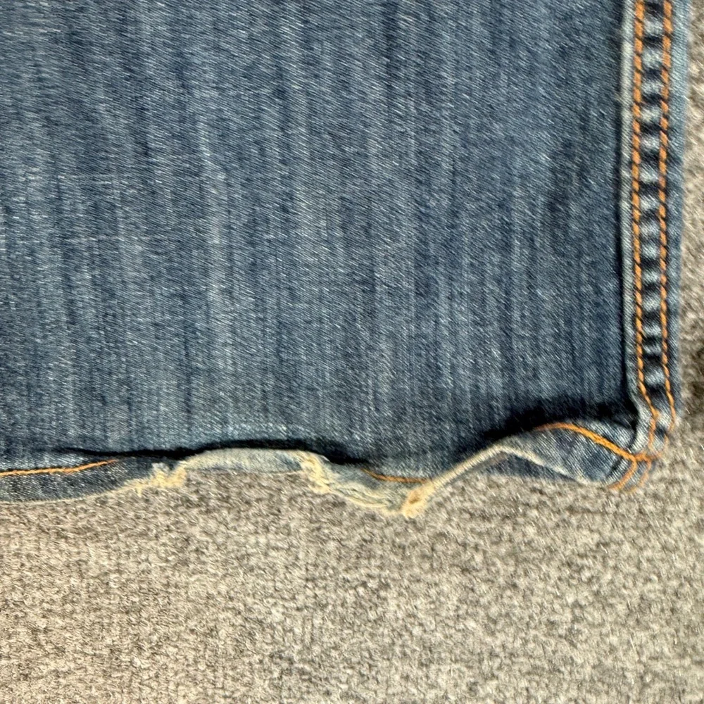 Banana Republic Bootcut Flare‎ Jeans Men 28 Blue Stretch Flap Pocket Distressed